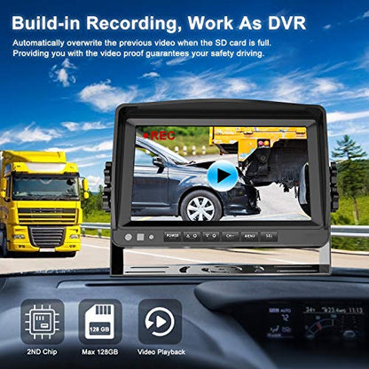 HD 1080P 7" Wired Backup Camera System