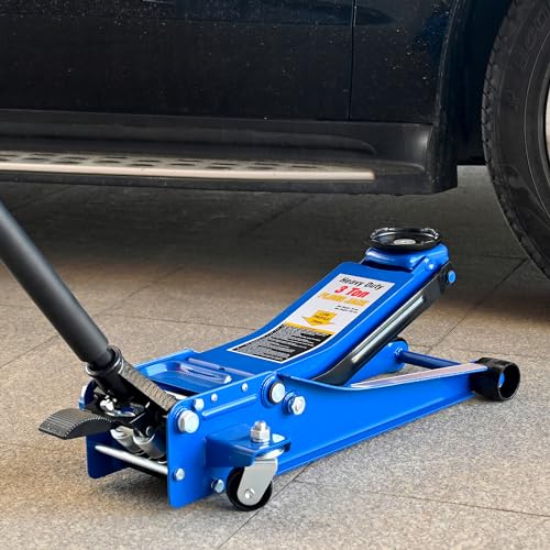 6600lbs 3Ton Low Profile Floor Jack with Foot Pedal Dual Piston Hydraulic