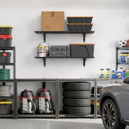 2 Pack Garage Shelving Wall Mounted