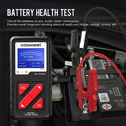KW710 Car Battery Tester 6V 12V 24V