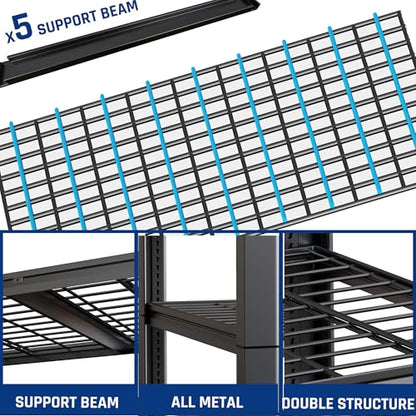 67" Wide 5 Tier Garage Shelving Unit (5 Count)