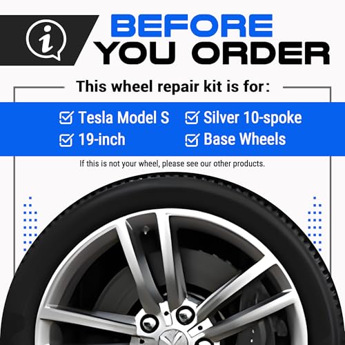 Premium Tesla Wheel Curb Rash Repair Kit for Model S 19