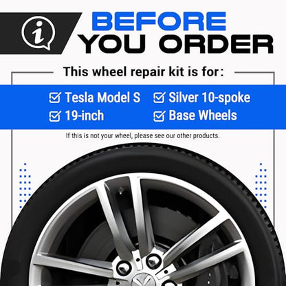 Premium Tesla Wheel Curb Rash Repair Kit for Model S 19