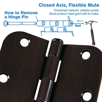 Rounded Door Hinges 3.5" x 3 1 (3 Count)