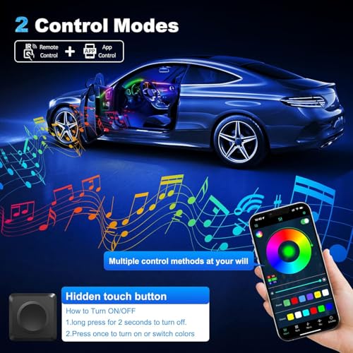 Dreamcolor Acrylic Interior Car LED Strip Light with Wireless APP