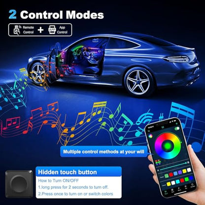 Dreamcolor Acrylic Interior Car LED Strip Light with Wireless APP