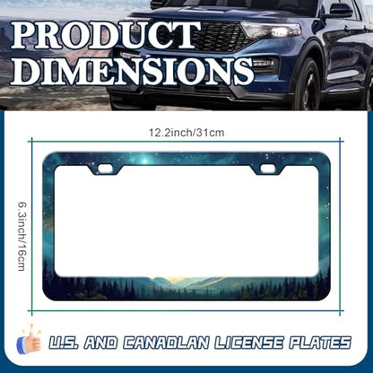 Starry Sky Mountain License Plate Frames