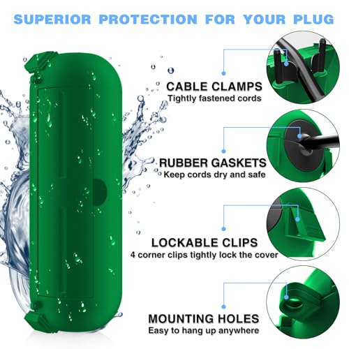 Outdoor Extension Cord Cover (6 Count)