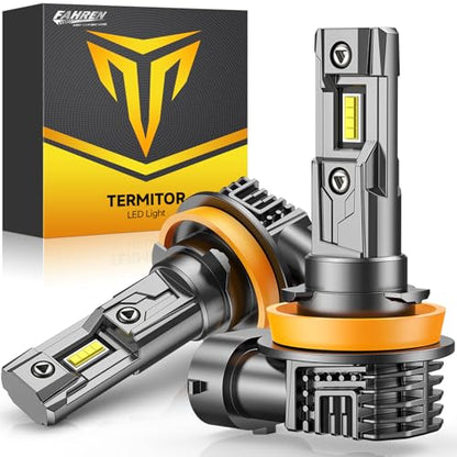 H8/H11/H16 Fog Light Bulbs, 12000LM 800% Brighter 6500K Cool White (2 Count)