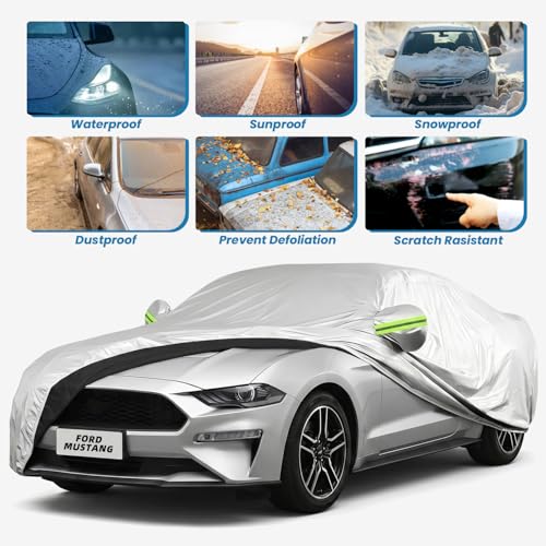 210D Oxford Car Cover Compatible with Ford Mustang