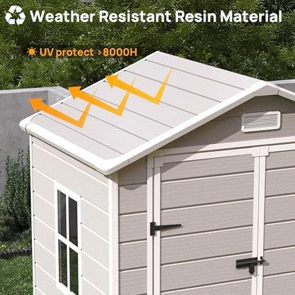 Resin Outdoor Storage Shed with Floor