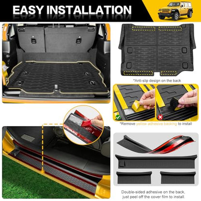 Trunk Mat with Door Sill Guards for 2021
