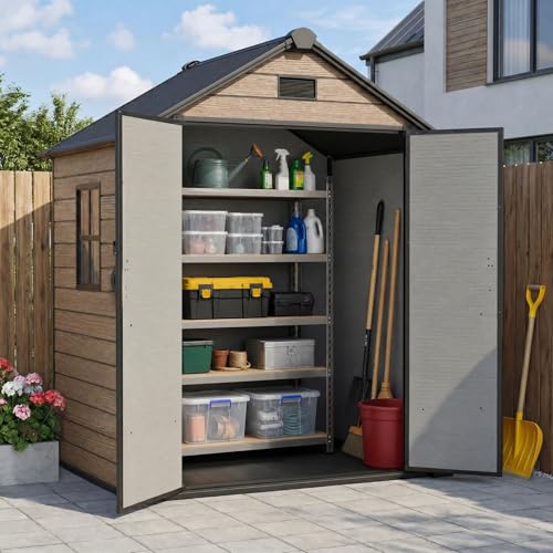 Outdoor Storage Shed 6x4.4 FT with Floor