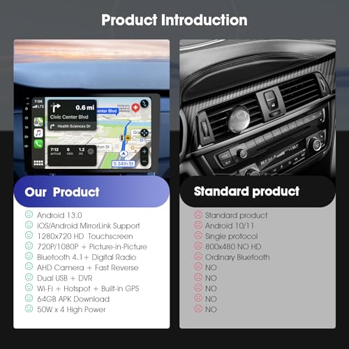 10.1 Inch Cars Radio with Apple Carplay and Android Auto