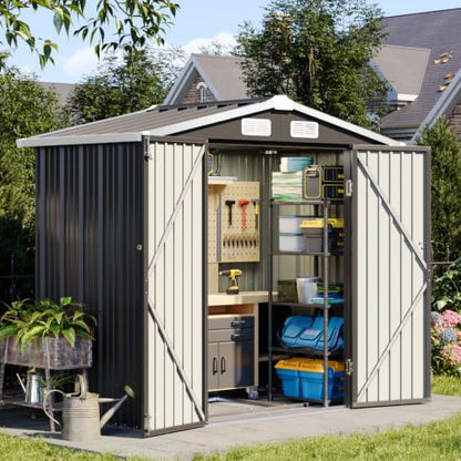 6'x4' Outdoor Storage Shed with Base