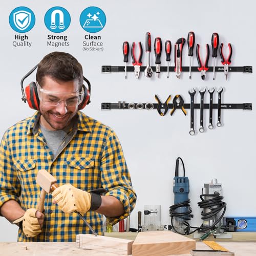 4 Pieces 24" Magnetic Tool Holder Strip (4 Count)