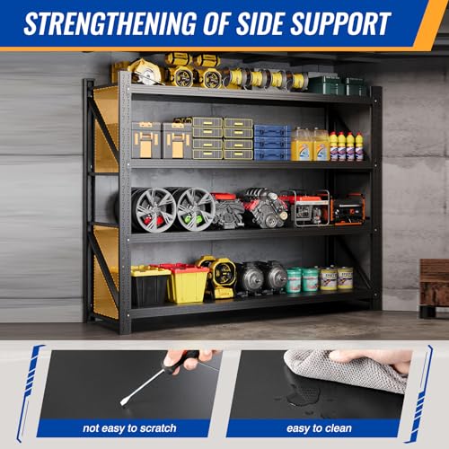 78.8" W Heavy Duty Garage Shelves 7000lbs Garage Metal Shelving Adjustable Storage Shelves for Industrial