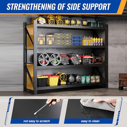 78.8" W Heavy Duty Garage Shelves 7000lbs Garage Metal Shelving Adjustable Storage Shelves for Industrial