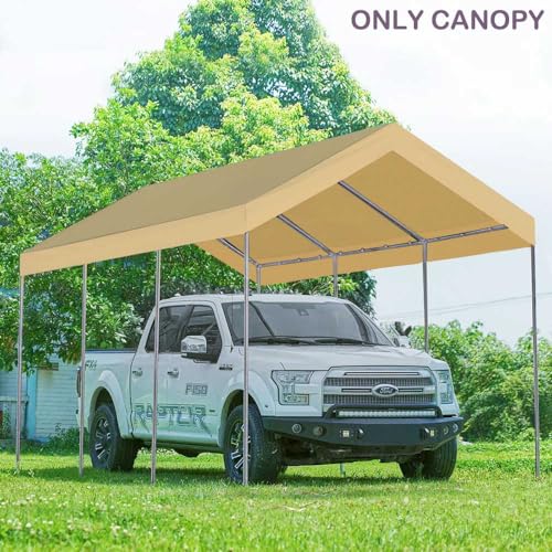 10'x20' Carport Canopy Replacement Cover Beige
