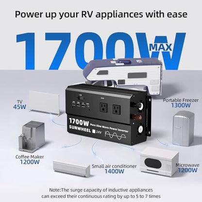 1700W 24V Pure Sine Wave Inverter
