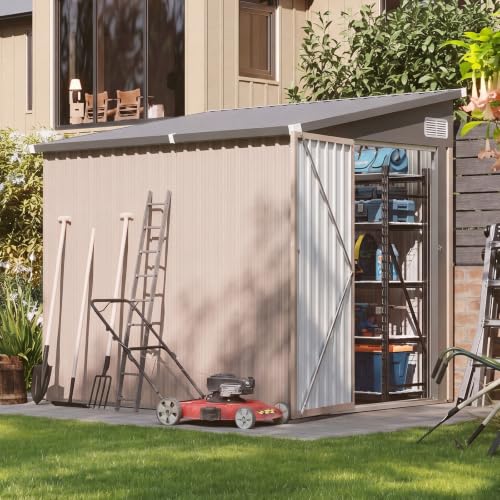 4x6 FT Lean to Metal Storage Shed