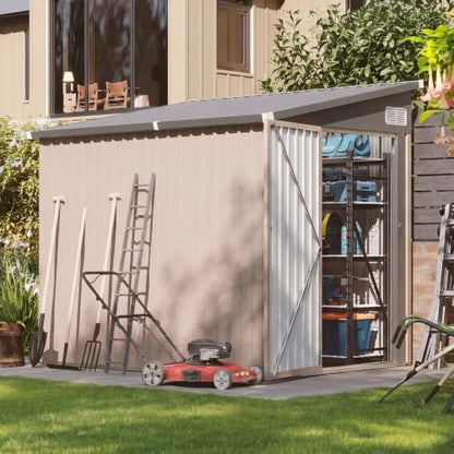 4x6 FT Lean to Metal Storage Shed