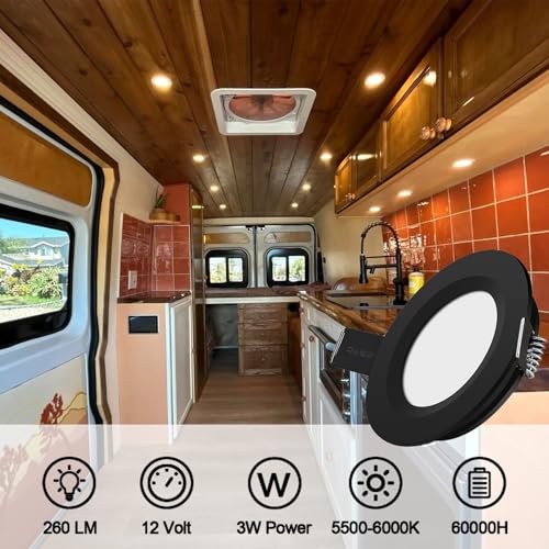 12V Recessed LED Puck Lights (6 Count)