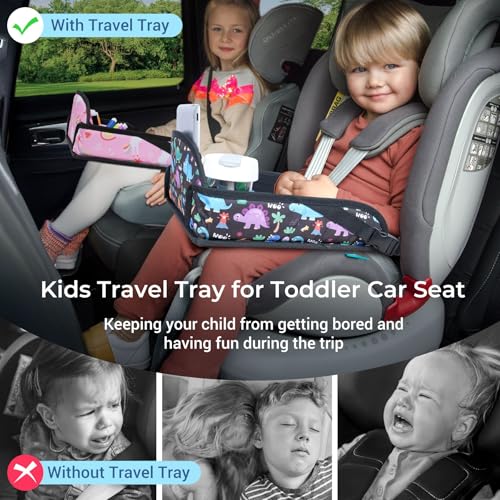 2PCS Kids Travel Tray for Toddler Car Seat (2 Count)