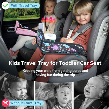2PCS Kids Travel Tray for Toddler Car Seat (2 Count)