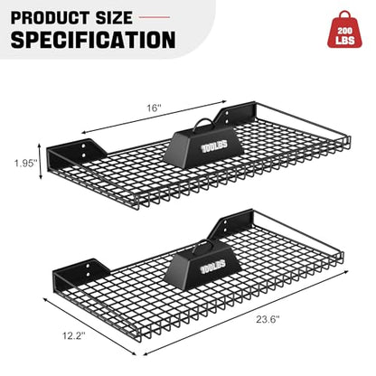 Wall Mounted Storage Shelf for Garage (2 Count)