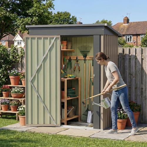 5x3 FT Outdoor Storage Shed with Floor Frame