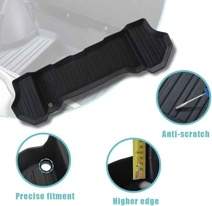 BestEvMod Compatible with Rivian R1T R1S All-Weather Front Trunk Mat TPE Material Rubber Cargo Liner Rivian R1T R1S 2022 2023 2024 Accessories (Upper + Lower Layer)