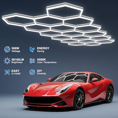 Hexagon Garage Lights (71 Count)