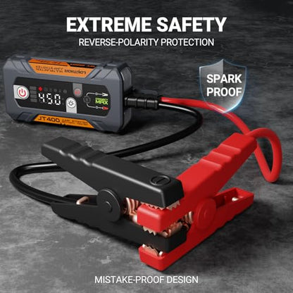 JT400 2500A Portable Jump Starter with 100