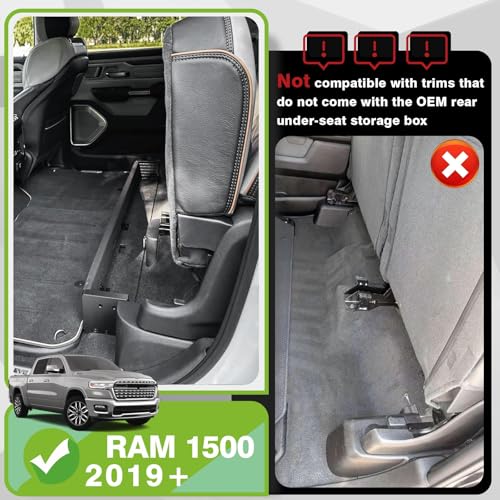 Under Seat Storage Box Fit for Dodge Ram 1500 2026 2025
