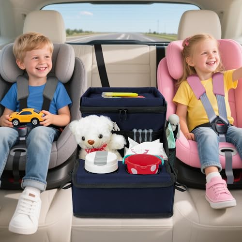 Car Front Back Seat Organizer with Cup Holder