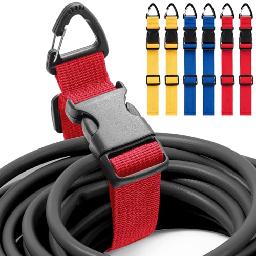 6 Pack Adjustable Extension Cord Holder Straps (6 Count)