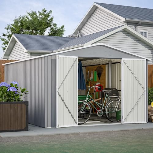 10x12 FT Outdoor Storage Shed with Floor Frame Kit