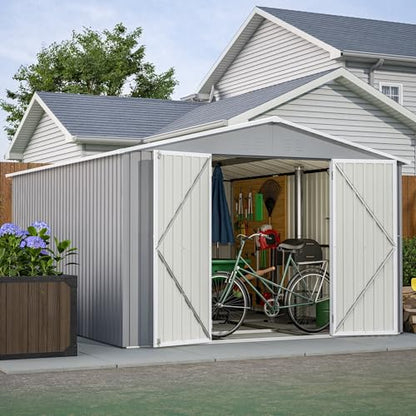 10x12 FT Outdoor Storage Shed with Floor Frame Kit
