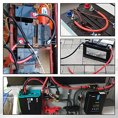 4 AWG Battery Cable 4 Gauge Pure Copper Battery Inverter Cables with 5