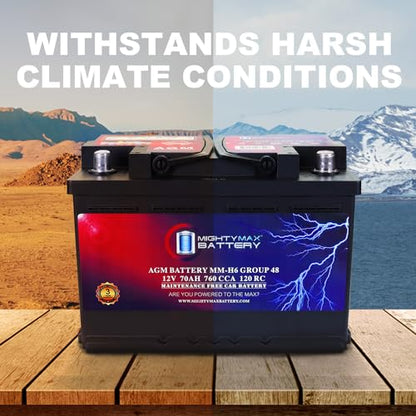 MM H6 Start and Stop Car BCI Group Size 48 12V 70 AH
