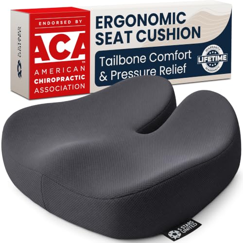 Seat Cushion Memory Foam Chair Cushion for Tailbone Pain Relief