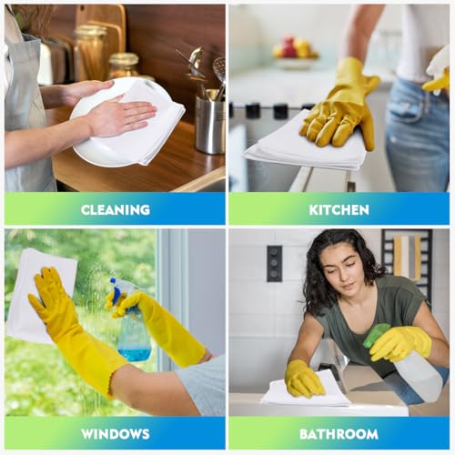 White Microfiber Cleaning Cloth 12 Pack (12 Count)