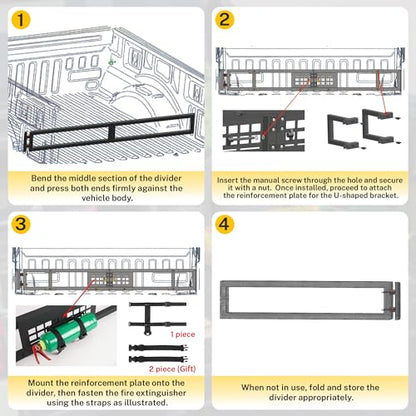 Truck Bed Divider Compatible with 2015