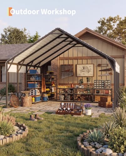 20 ft x 20 ft x13 ft Metal Carport for 2 Cars