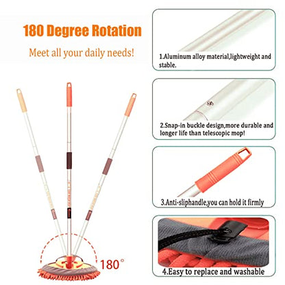 62" Car Wash Brush Mop Kit with Long Handle (2 Count)