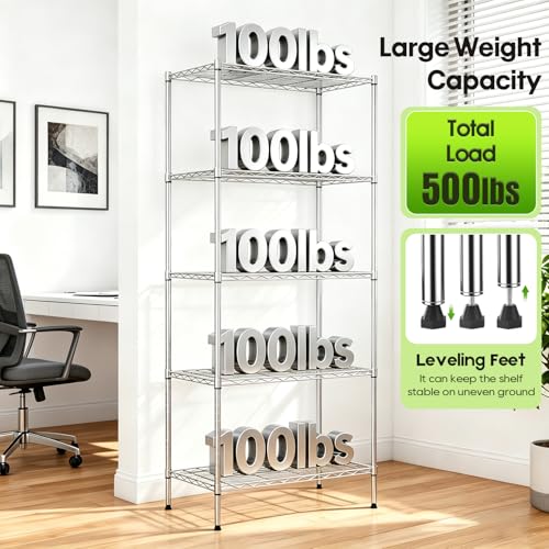 5 Tier Wire Storage Shelves