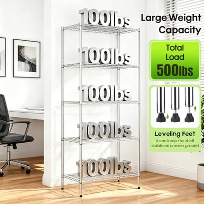 5 Tier Wire Storage Shelves