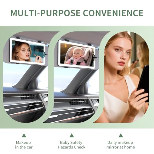 2PCS Car Visor Vanity Mirror with Lights (2 Count)
