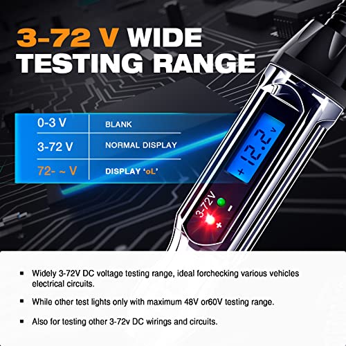 3 72V Backlit Digital LCD Circuit Tester